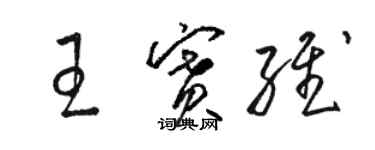 駱恆光王賽維草書個性簽名怎么寫