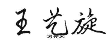 駱恆光王藝旋行書個性簽名怎么寫