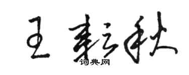 駱恆光王耘秋草書個性簽名怎么寫