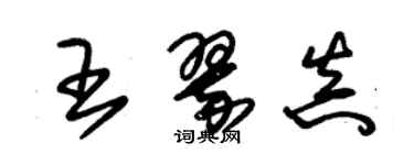 朱錫榮王翠真草書個性簽名怎么寫