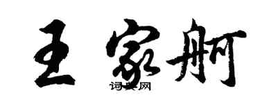 胡問遂王家舸行書個性簽名怎么寫