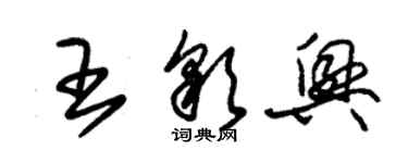 朱錫榮王彩興草書個性簽名怎么寫