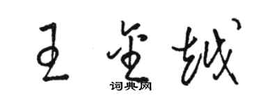 駱恆光王金越草書個性簽名怎么寫