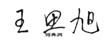 駱恆光王思旭草書個性簽名怎么寫