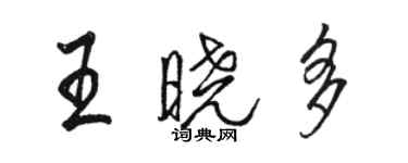 駱恆光王曉多行書個性簽名怎么寫