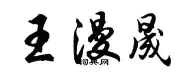 胡問遂王漫晟行書個性簽名怎么寫