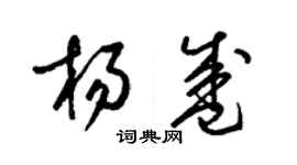 梁錦英楊盛草書個性簽名怎么寫