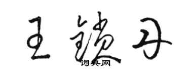 駱恆光王鎖丹草書個性簽名怎么寫