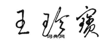 駱恆光王珍寶草書個性簽名怎么寫