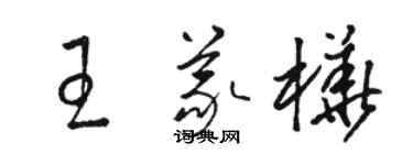 駱恆光王義樺草書個性簽名怎么寫