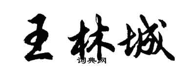 胡問遂王林城行書個性簽名怎么寫