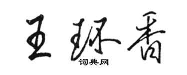 駱恆光王環香行書個性簽名怎么寫