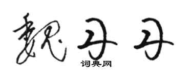 駱恆光魏丹丹草書個性簽名怎么寫
