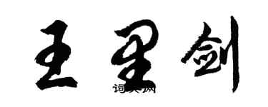 胡問遂王里劍行書個性簽名怎么寫