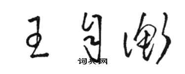 駱恆光王自衡草書個性簽名怎么寫