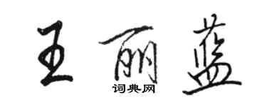 駱恆光王麗藍行書個性簽名怎么寫