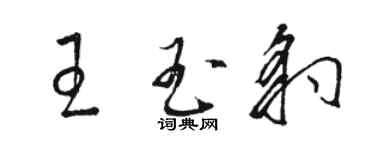 駱恆光王玉豹草書個性簽名怎么寫