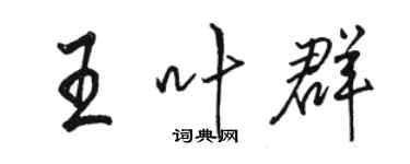 駱恆光王葉群行書個性簽名怎么寫