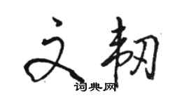 駱恆光文韌行書個性簽名怎么寫