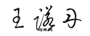 駱恆光王諾丹草書個性簽名怎么寫