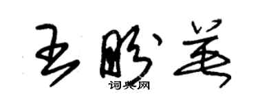 朱錫榮王盼英草書個性簽名怎么寫