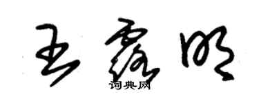 朱錫榮王露明草書個性簽名怎么寫