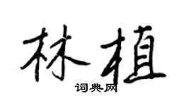 王正良林植行書個性簽名怎么寫