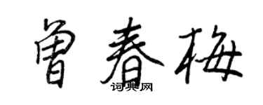 王正良曾春梅行書個性簽名怎么寫