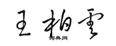 駱恆光王柏雲草書個性簽名怎么寫