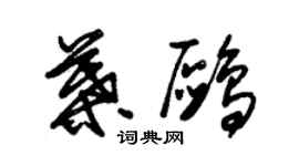 朱錫榮葉鷗草書個性簽名怎么寫