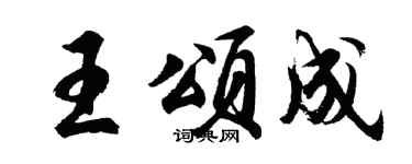 胡問遂王頌成行書個性簽名怎么寫