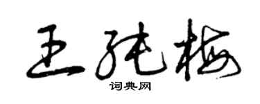 曾慶福王純梅草書個性簽名怎么寫