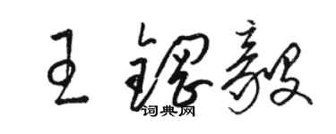 駱恆光王鋼毅草書個性簽名怎么寫