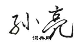 駱恆光孫亮行書個性簽名怎么寫