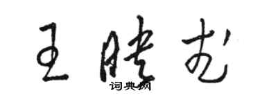 駱恆光王映武草書個性簽名怎么寫