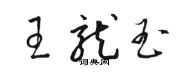 駱恆光王龍玉草書個性簽名怎么寫