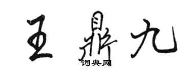 駱恆光王鼎九行書個性簽名怎么寫