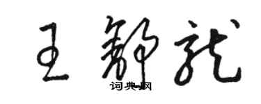 駱恆光王舒龍草書個性簽名怎么寫