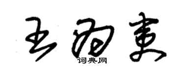 朱錫榮王為夷草書個性簽名怎么寫