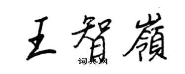 王正良王智嶺行書個性簽名怎么寫
