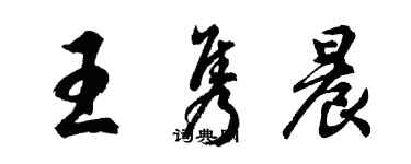 胡問遂王雋晨行書個性簽名怎么寫