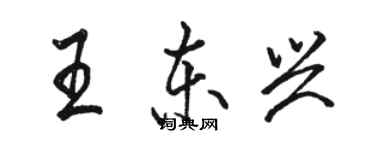 駱恆光王東興行書個性簽名怎么寫