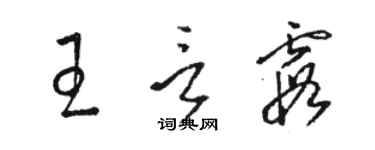 駱恆光王言霞草書個性簽名怎么寫