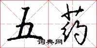 五藥怎么寫好看