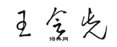 駱恆光王會先草書個性簽名怎么寫