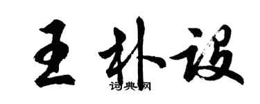 胡問遂王朴設行書個性簽名怎么寫