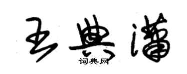 朱錫榮王典瀟草書個性簽名怎么寫