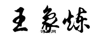 胡問遂王象煉行書個性簽名怎么寫