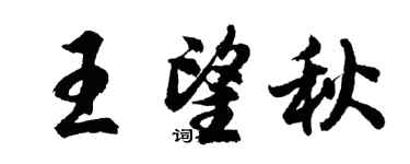 胡問遂王望秋行書個性簽名怎么寫