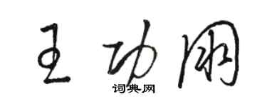 駱恆光王功朋草書個性簽名怎么寫